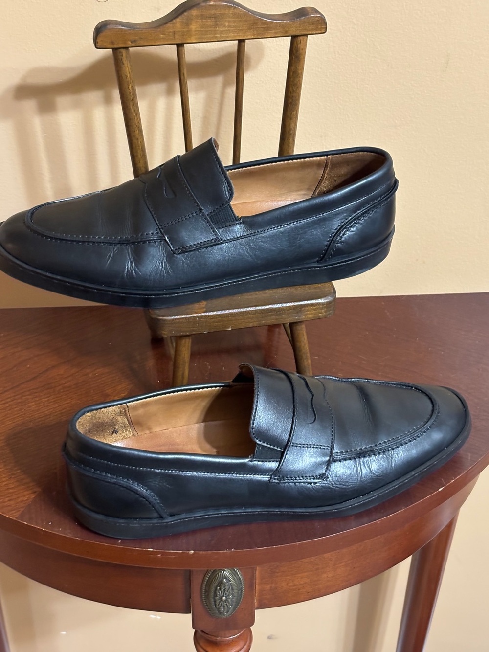 Allen Edmonds Black Leather Penny Loafers